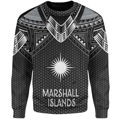 Marshall Islands Custom Personalised Sweatshirt Polynesian Tribal Tattoo