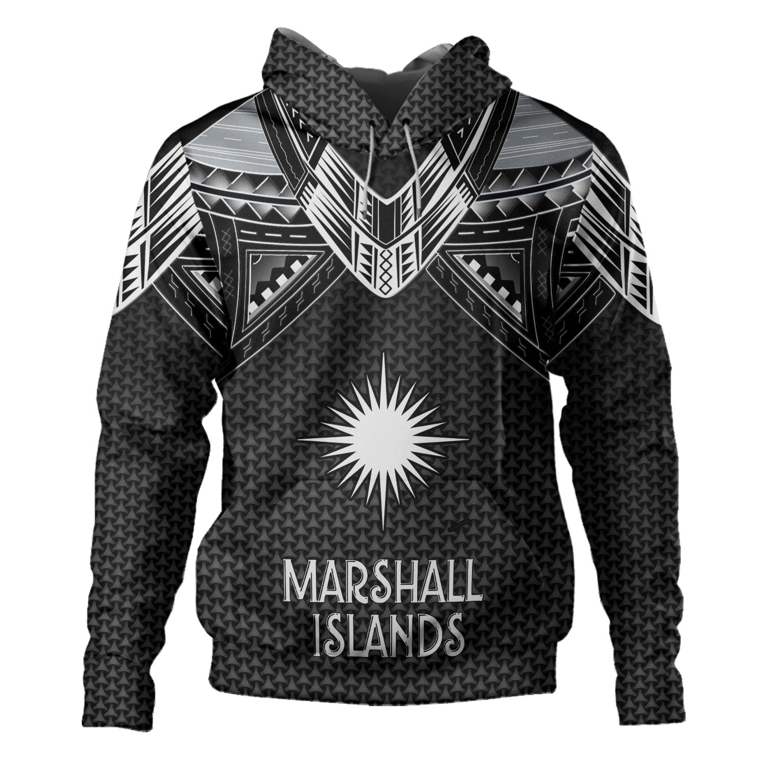 Marshall Islands Custom Personalised Hoodie Polynesian Tribal Tattoo