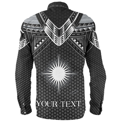 Marshall Islands Custom Personalised Long Sleeve Shirt Polynesian Tribal Tattoo