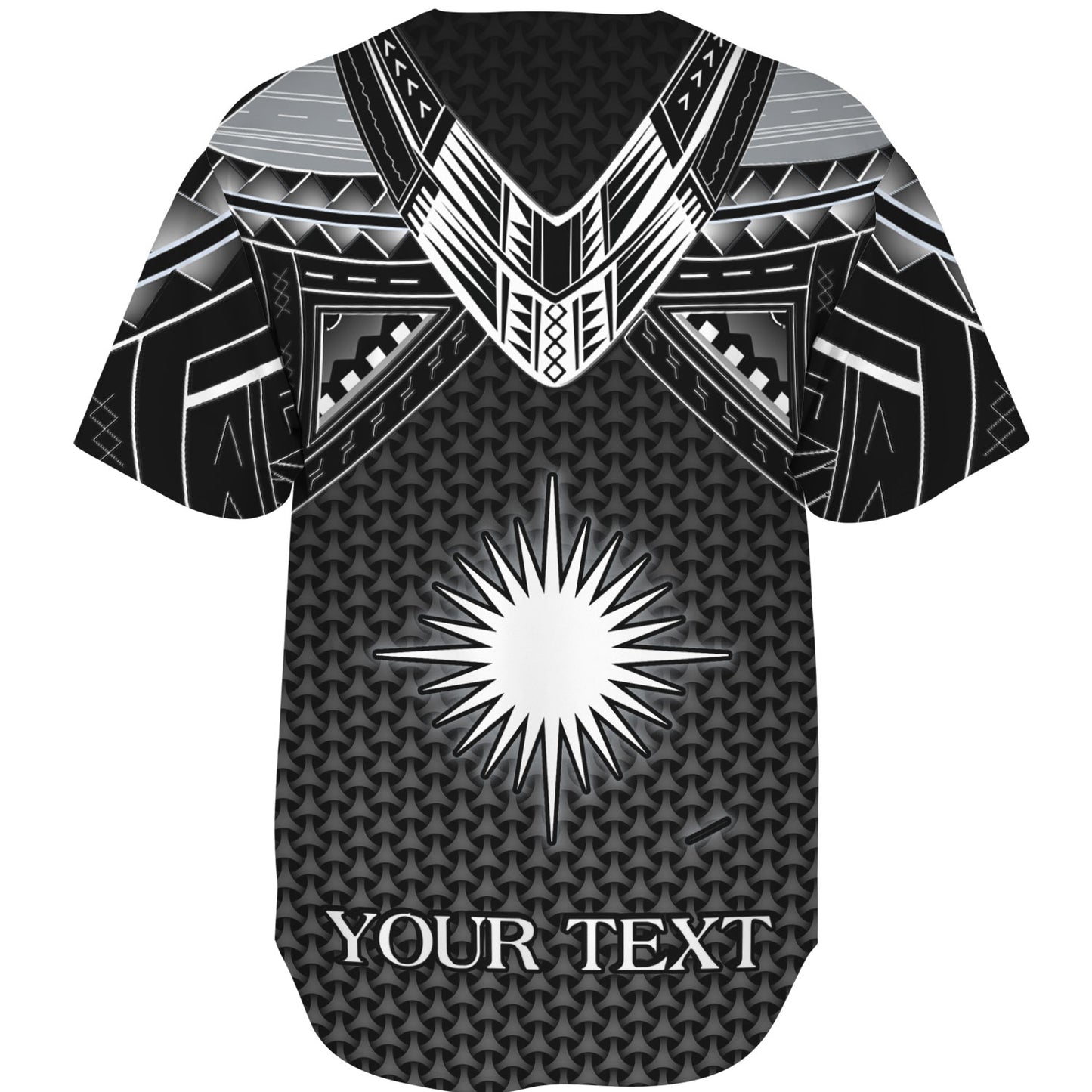 Marshall Islands Custom Personalised Baseball Shirt Polynesian Tribal Tattoo