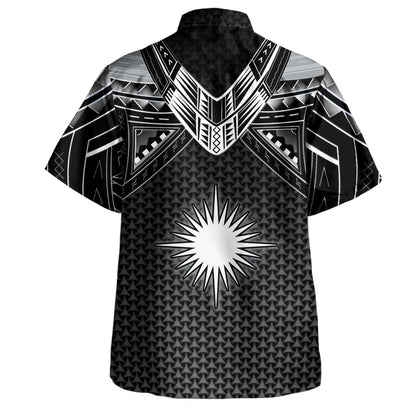Nauru Custom Personalised Hawaiian Shirt Polynesian Tribal Tattoo