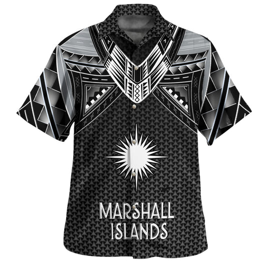 Nauru Custom Personalised Hawaiian Shirt Polynesian Tribal Tattoo