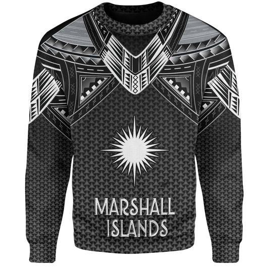 Marshall Islands Custom Personalised Sweatshirt Polynesian Tribal Tattoo