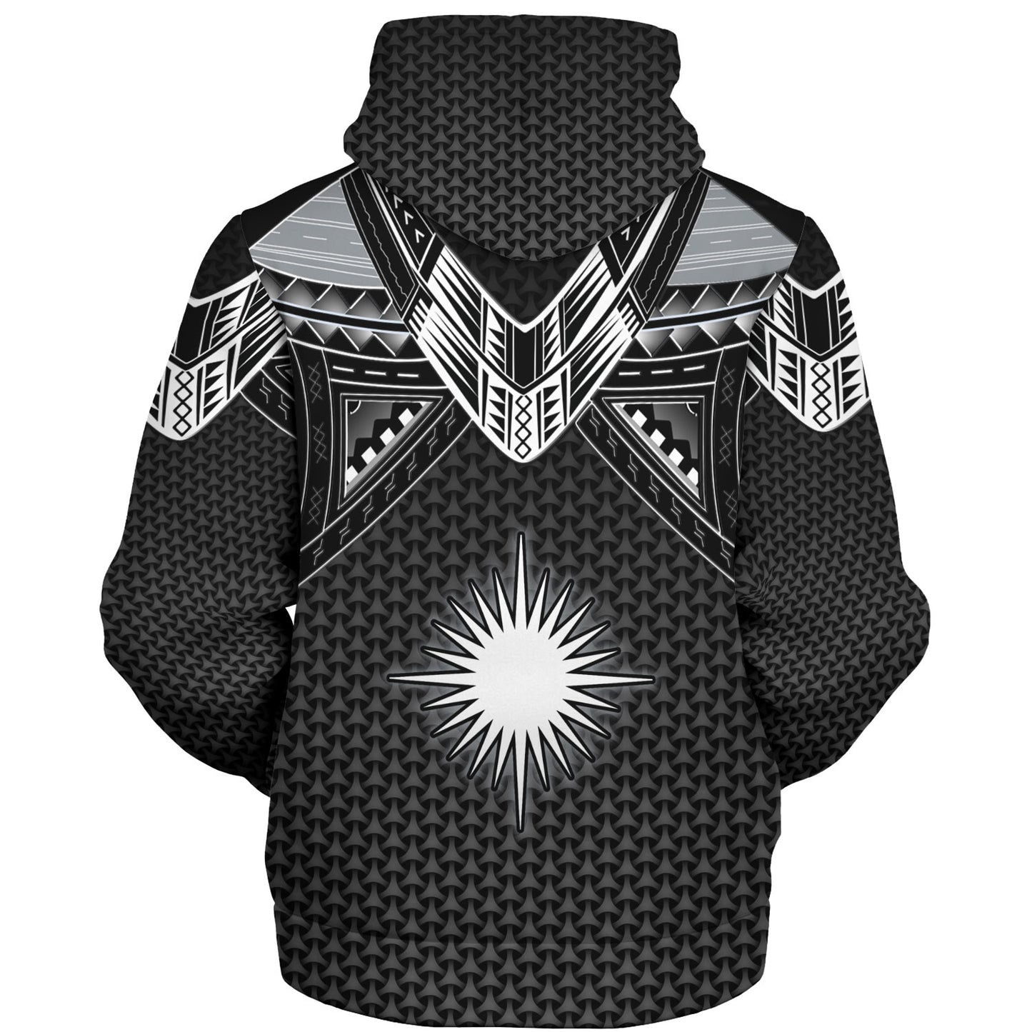 Marshall Islands Custom Personalised Sherpa Hoodie Polynesian Tribal Tattoo