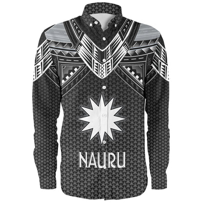 Nauru Custom Personalised Long Sleeve Shirt Polynesian Tribal Tattoo