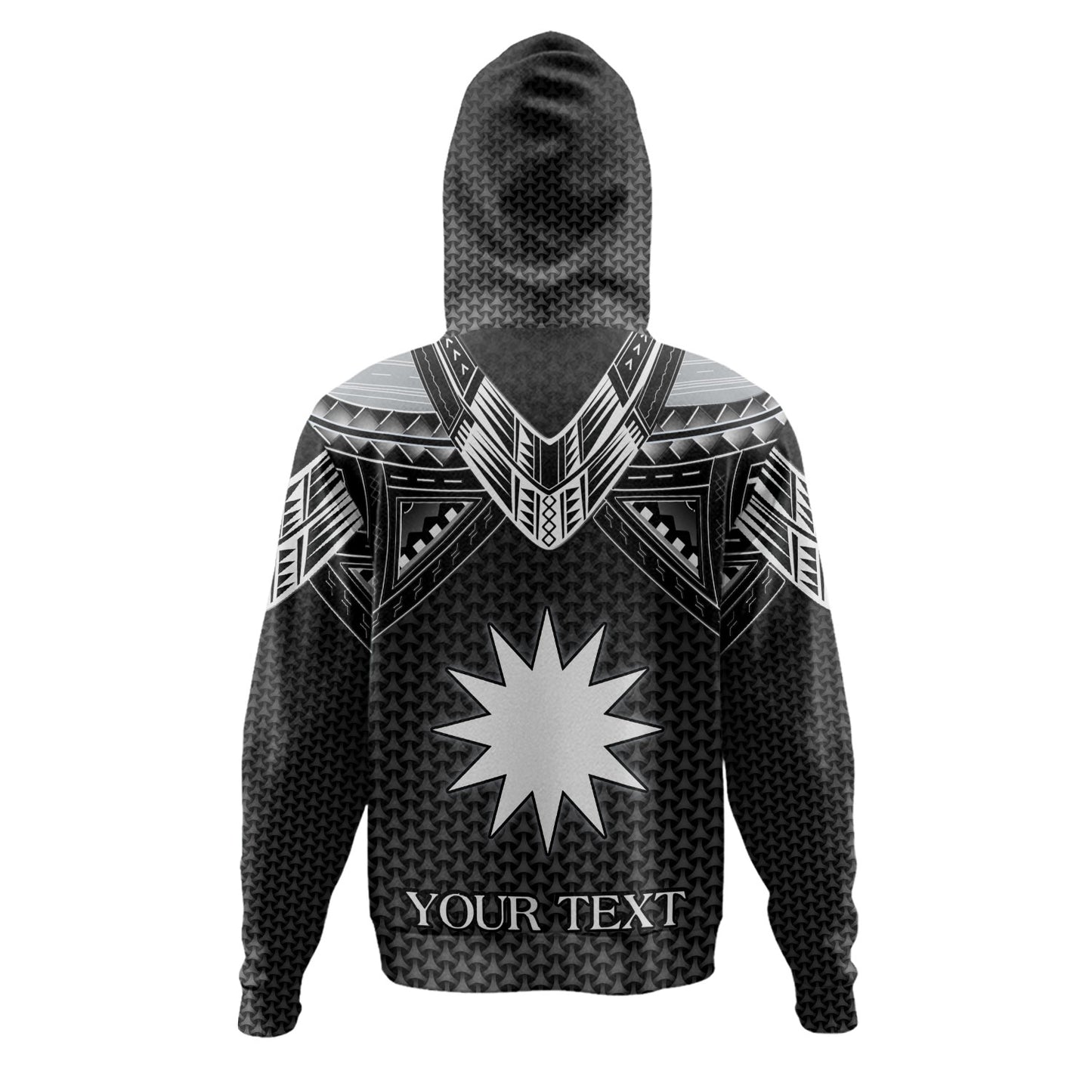 Nauru Custom Personalised Hoodie Polynesian Tribal Tattoo