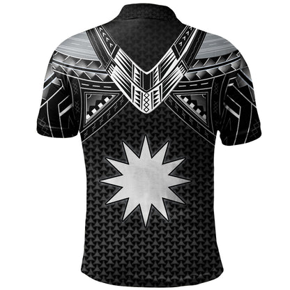 Nauru Custom Personalised Polo Shirt Polynesian Tribal Tattoo