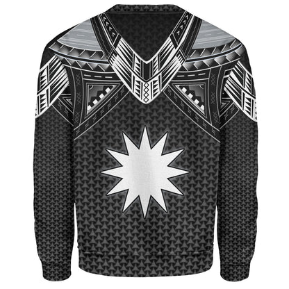 Nauru Custom Personalised Sweatshirt Polynesian Tribal Tattoo
