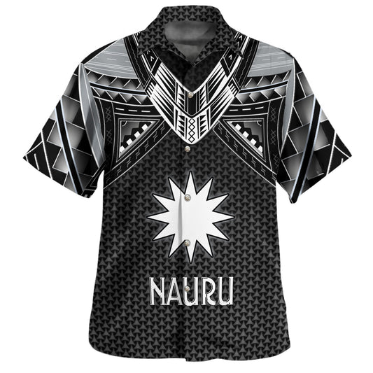 Nauru Custom Personalised Hawaiian Shirt Polynesian Tribal Tattoo