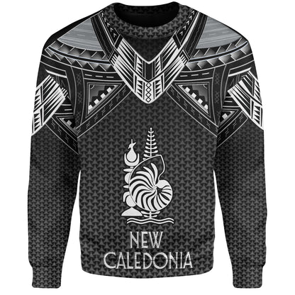 New Caledonia Custom Personalised Sweatshirt Polynesian Tribal Tattoo