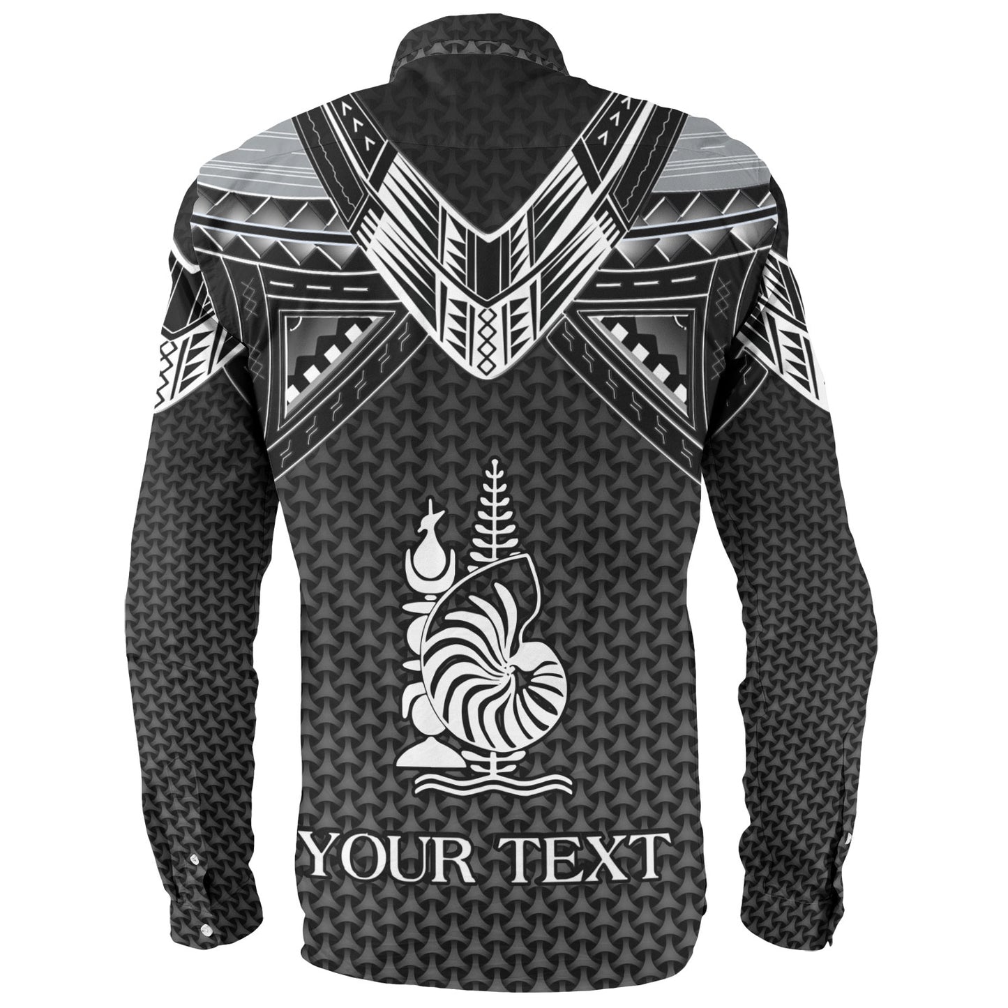 New Caledonia Custom Personalised Long Sleeve Shirt Polynesian Tribal Tattoo