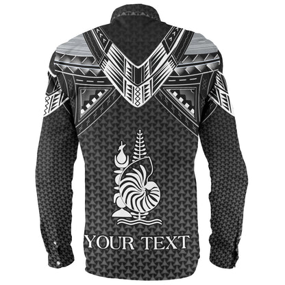 New Caledonia Custom Personalised Long Sleeve Shirt Polynesian Tribal Tattoo