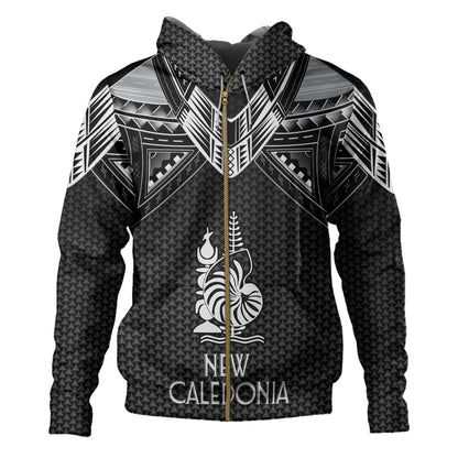 New Caledonia Custom Personalised Hoodie Polynesian Tribal Tattoo