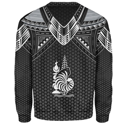 New Caledonia Custom Personalised Sweatshirt Polynesian Tribal Tattoo