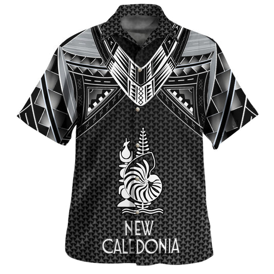 New Caledonia Custom Personalised Hawaiian Shirt Polynesian Tribal Tattoo