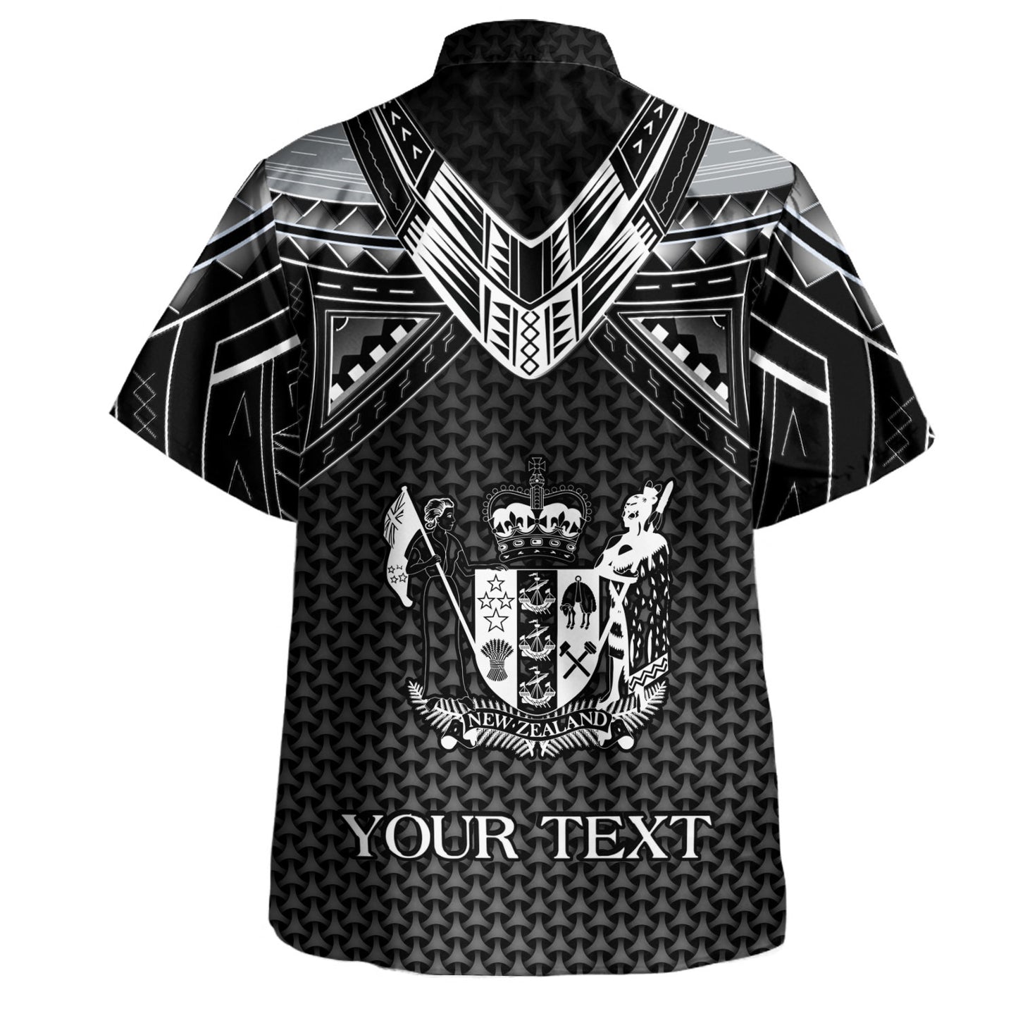 New Zealand Custom Personalised Hawaiian Shirt Polynesian Tribal Tattoo