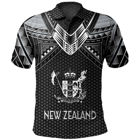New Zealand Custom Personalised Polo Shirt Polynesian Tribal Tattoo