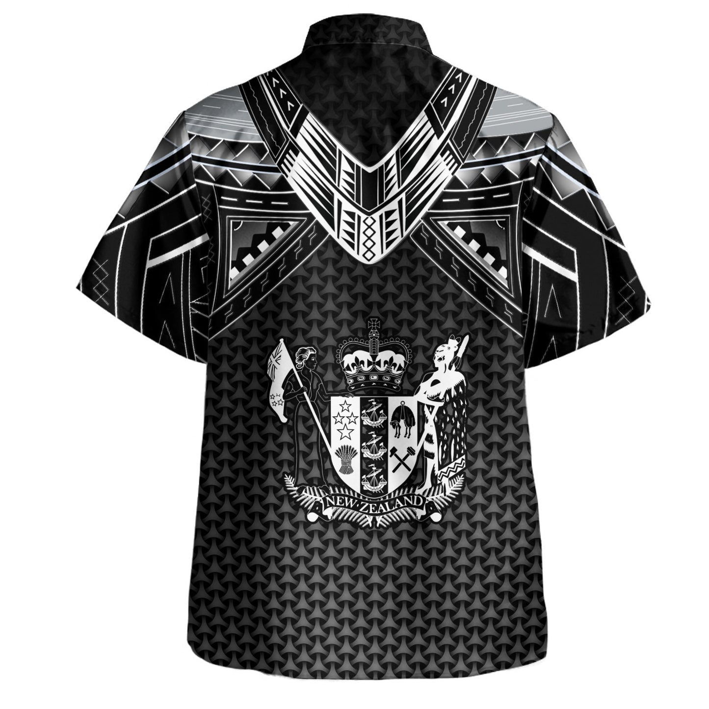 New Zealand Custom Personalised Hawaiian Shirt Polynesian Tribal Tattoo