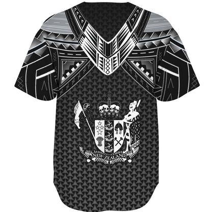 New Zealand Custom Personalised Baseball Shirt Polynesian Tribal Tattoo