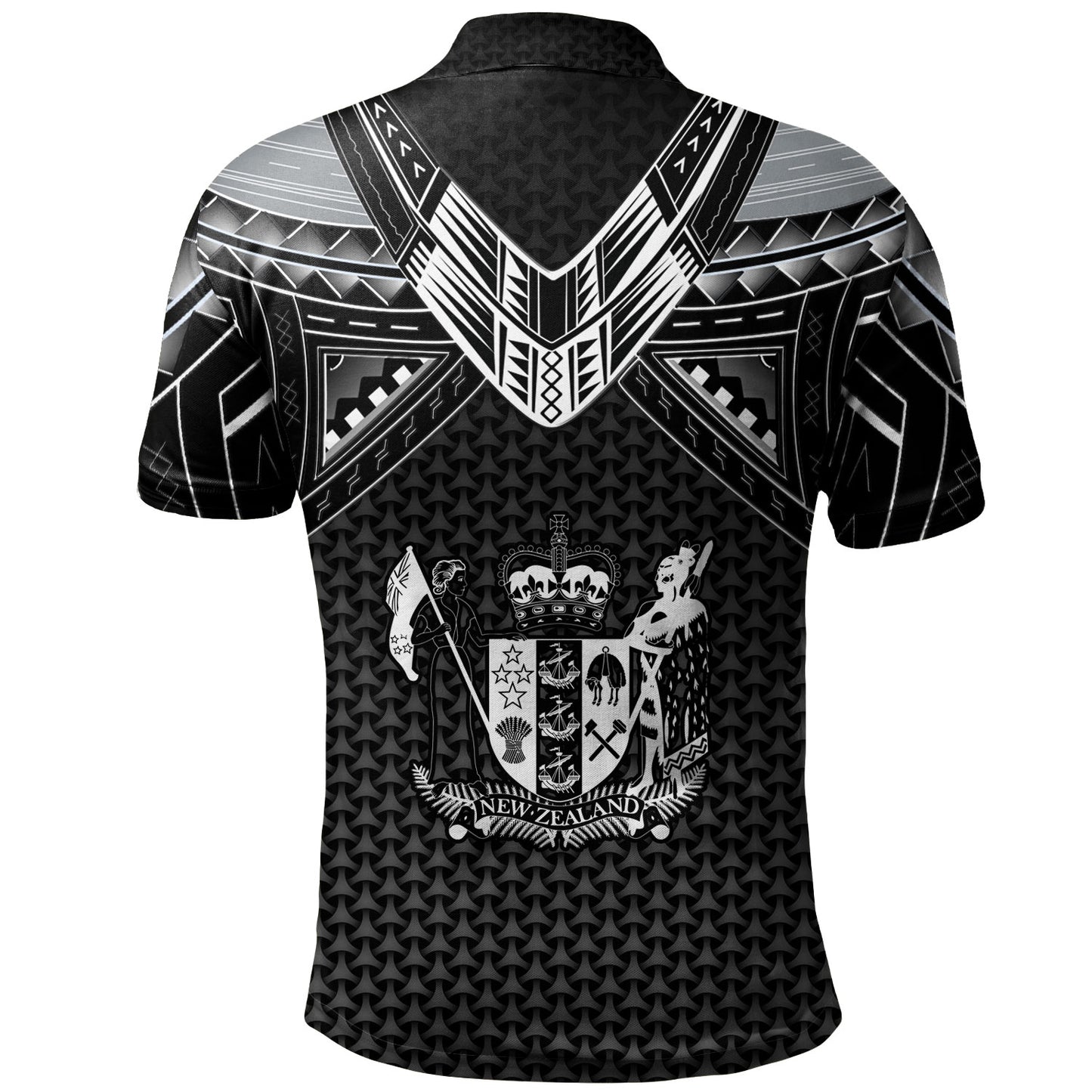 New Zealand Custom Personalised Polo Shirt Polynesian Tribal Tattoo
