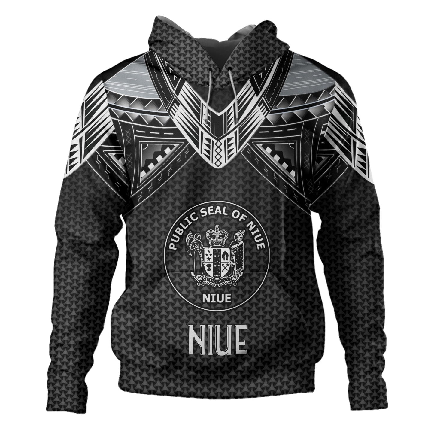 Niue Custom Personalised Hoodie Polynesian Tribal Tattoo
