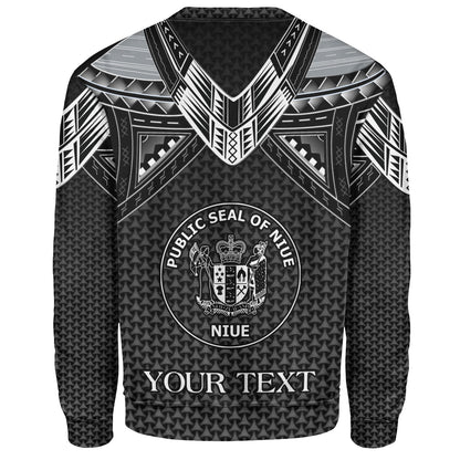 Niue Custom Personalised Sweatshirt Polynesian Tribal Tattoo
