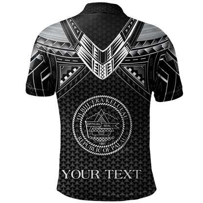 Palau Custom Personalised Polo Shirt Polynesian Tribal Tattoo
