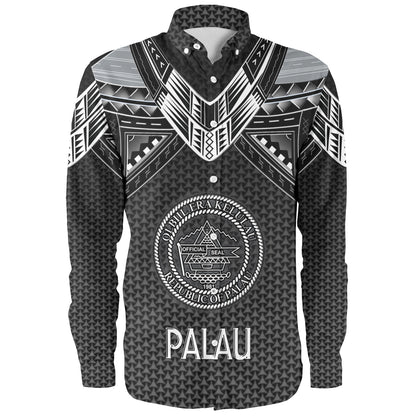 Palau Custom Personalised Long Sleeve Shirt Polynesian Tribal Tattoo