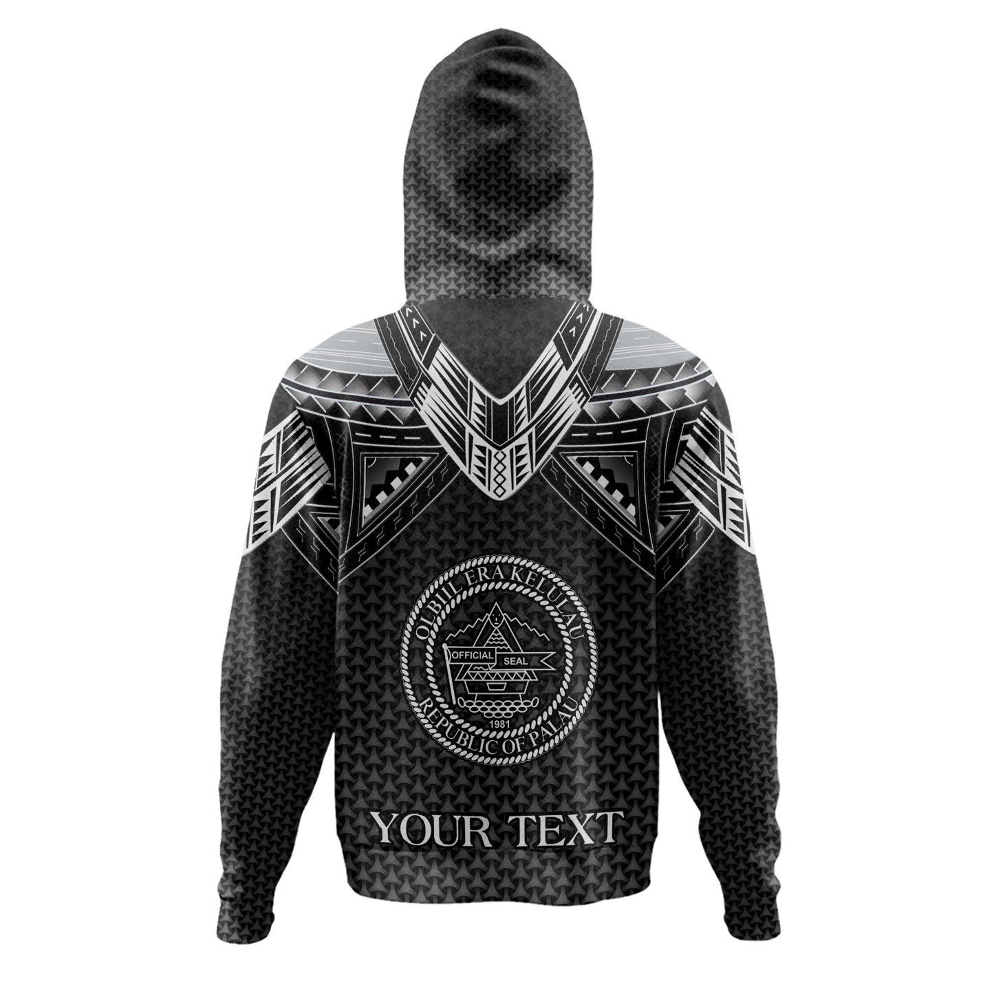 Palau Custom Personalised Hoodie Polynesian Tribal Tattoo