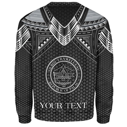 Palau Custom Personalised Sweatshirt Polynesian Tribal Tattoo