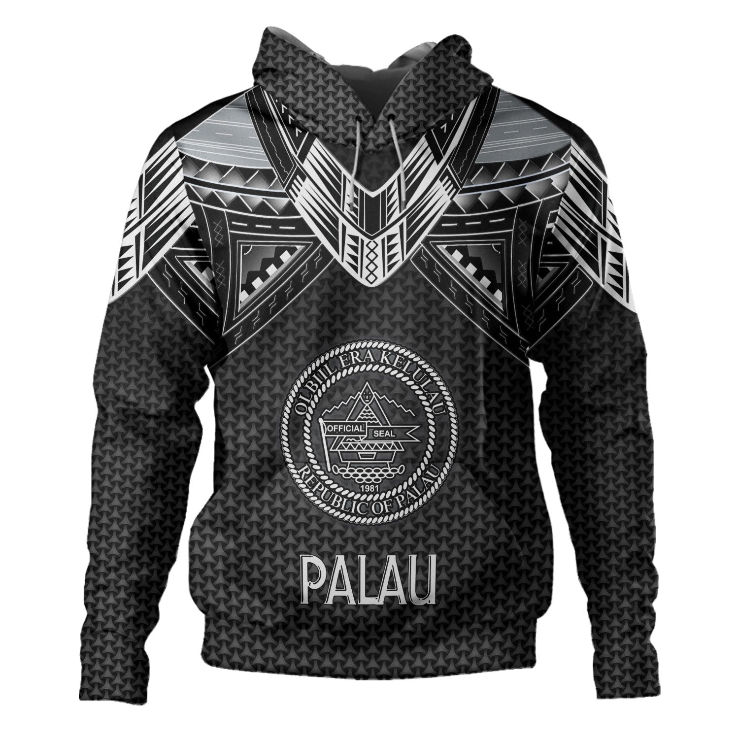 Palau Custom Personalised Hoodie Polynesian Tribal Tattoo