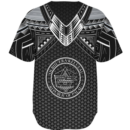 Palau Custom Personalised Baseball Shirt Polynesian Tribal Tattoo
