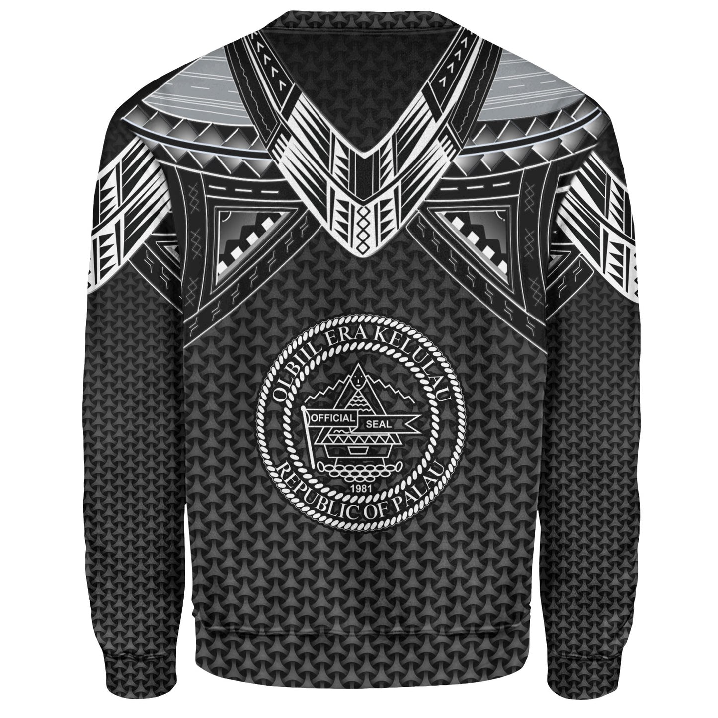 Palau Custom Personalised Sweatshirt Polynesian Tribal Tattoo