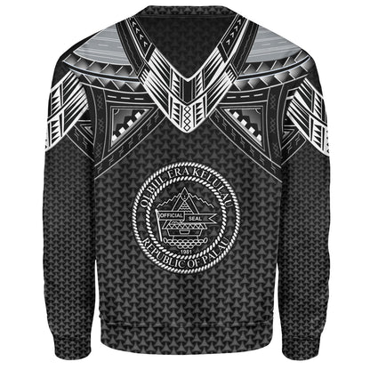 Palau Custom Personalised Sweatshirt Polynesian Tribal Tattoo