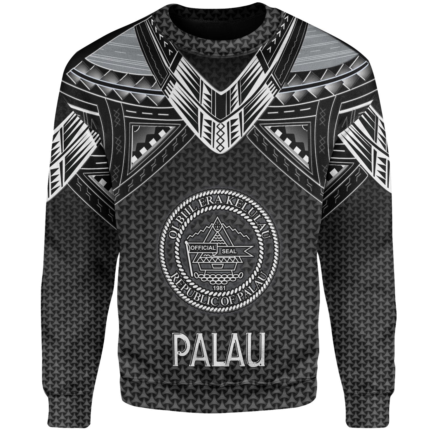 Palau Custom Personalised Sweatshirt Polynesian Tribal Tattoo