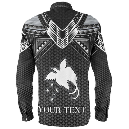 Papua New Guinea Custom Personalised Long Sleeve Shirt Polynesian Tribal Tattoo