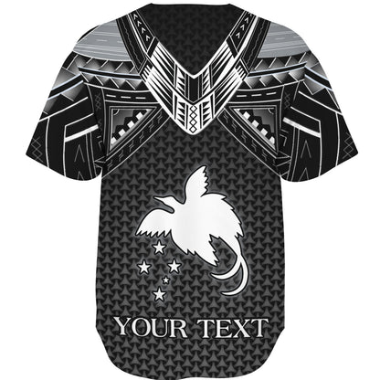 Papua New Guinea Custom Personalised Baseball Shirt Polynesian Tribal Tattoo