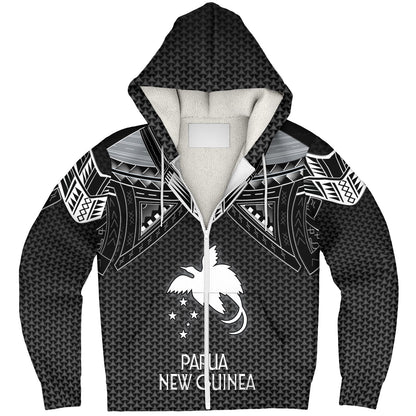 Papua New Guinea Custom Personalised Sherpa Hoodie Polynesian Tribal Tattoo