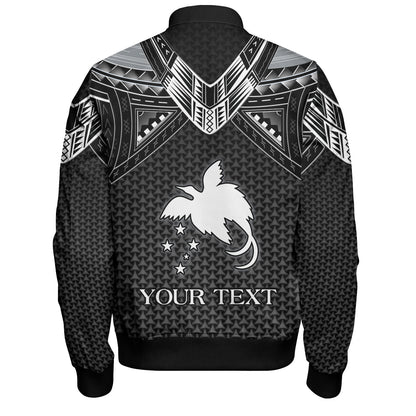 Papua New Guinea Custom Personalised Bomber Jacket Polynesian Tribal Tattoo