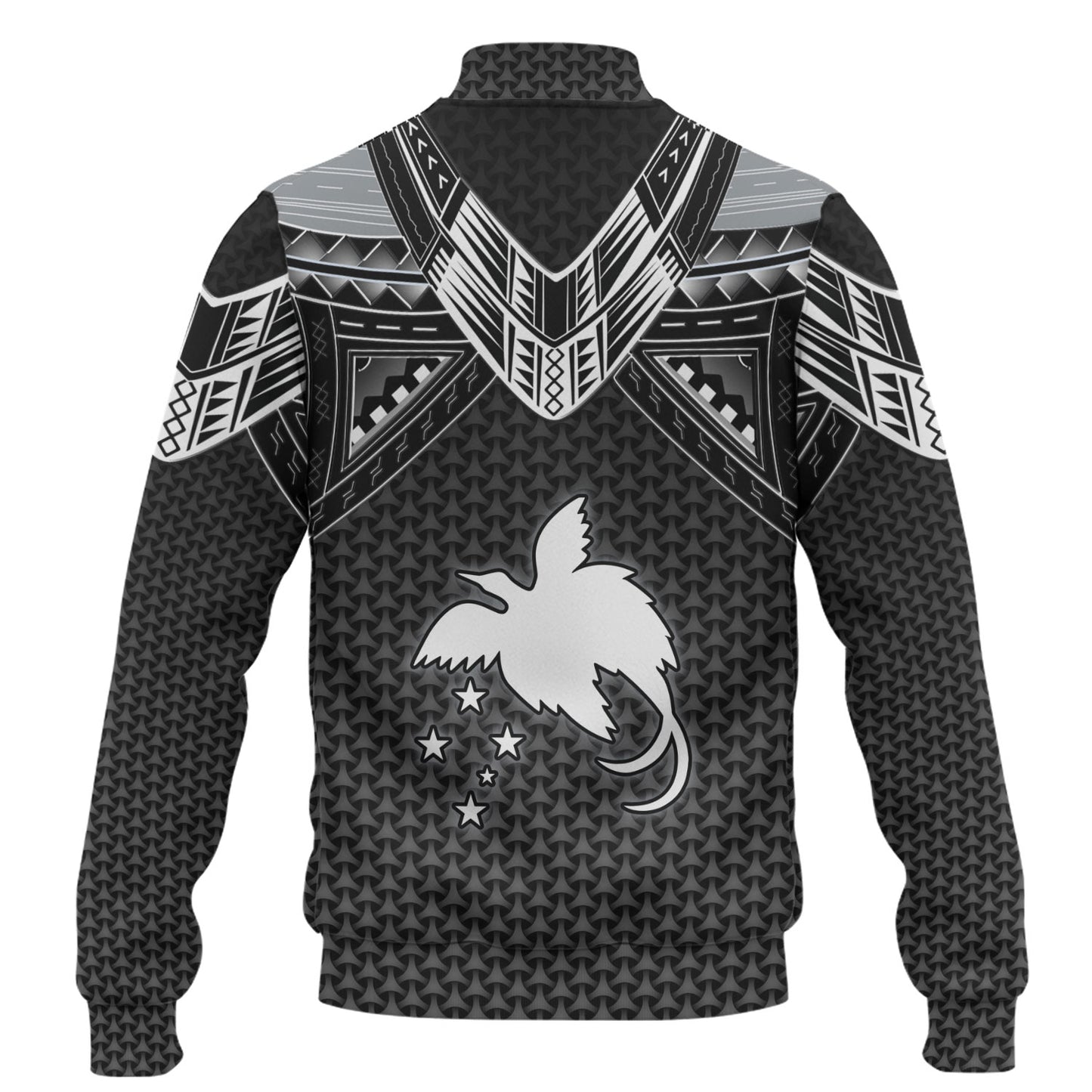 Papua New Guinea Custom Personalised Baseball Jacket Polynesian Tribal Tattoo