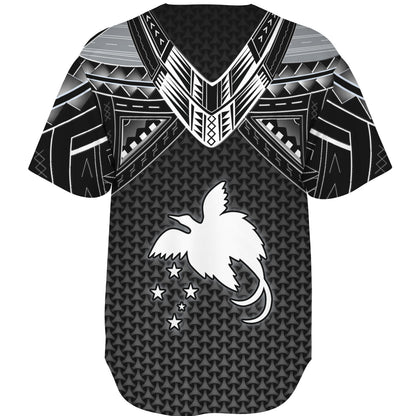 Papua New Guinea Custom Personalised Baseball Shirt Polynesian Tribal Tattoo