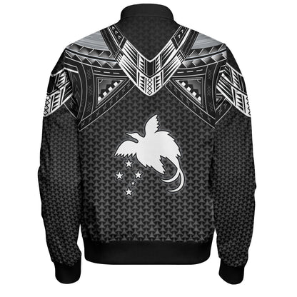 Papua New Guinea Custom Personalised Bomber Jacket Polynesian Tribal Tattoo