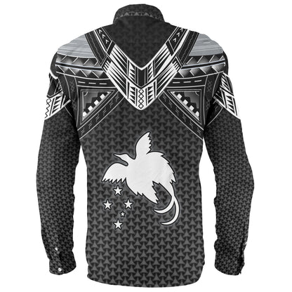 Papua New Guinea Custom Personalised Long Sleeve Shirt Polynesian Tribal Tattoo