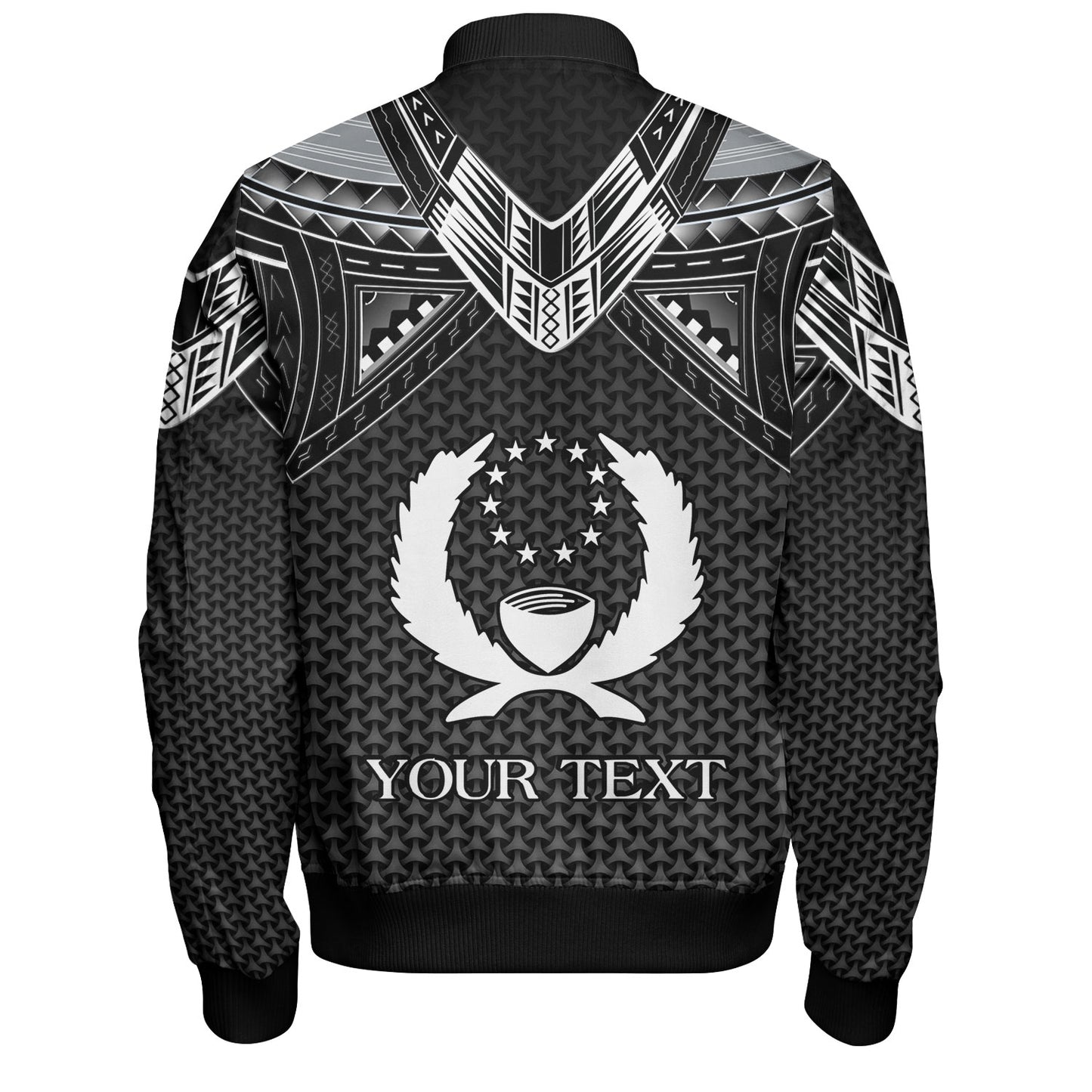 Pohnpei State Custom Personalised Bomber Jacket Polynesian Tribal Tattoo