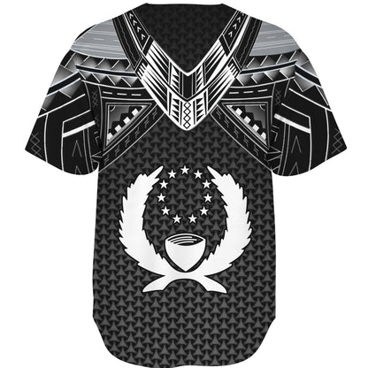 Pohnpei State Custom Personalised Baseball Shirt Polynesian Tribal Tattoo
