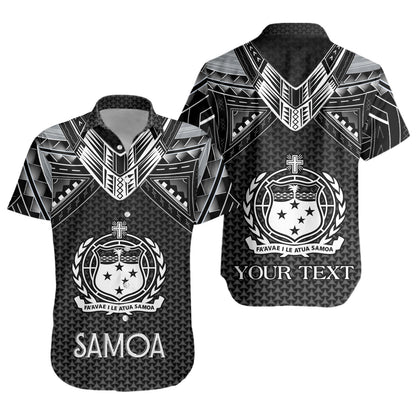 Samoa Custom Personalised Short Sleeve Shirt Polynesian Tribal Tattoo