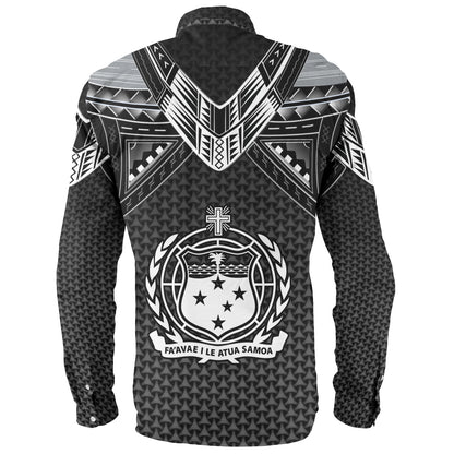 Samoa Custom Personalised Long Sleeve Shirt Polynesian Tribal Tattoo