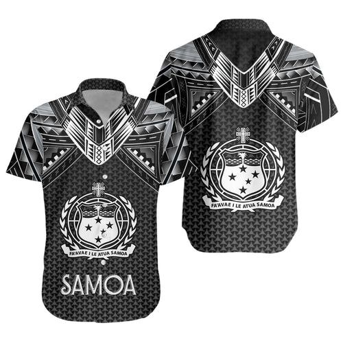 Samoa Custom Personalised Short Sleeve Shirt Polynesian Tribal Tattoo