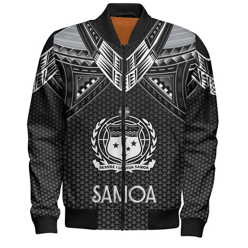 Samoa Custom Personalised Bomber Jacket Polynesian Tribal Tattoo