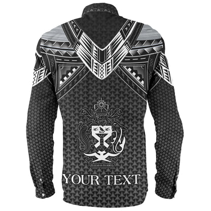 Solomon Islands Custom Personalised Long Sleeve Shirt Polynesian Tribal Tattoo